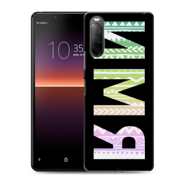 Силиконовый чехол на Sony Xperia 10 II с принтом ИМЯ