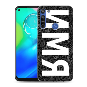 Силиконовый чехол на Motorola Moto G8 с принтом ИМЯ