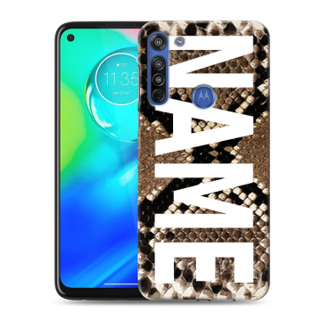 Силиконовый чехол на Motorola Moto G8 с принтом NAME