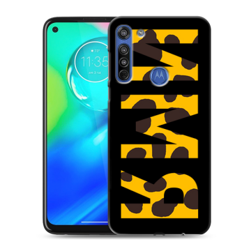 Силиконовый чехол на Motorola Moto G8 с принтом ИМЯ