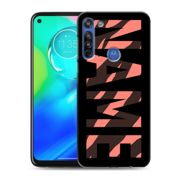 Силиконовый чехол на Motorola Moto G8 с принтом NAME