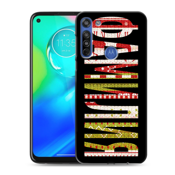 Силиконовый чехол на Motorola Moto G8 с принтом ФАМИЛИЯ