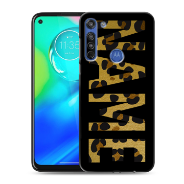 Силиконовый чехол на Motorola Moto G8 с принтом NAME