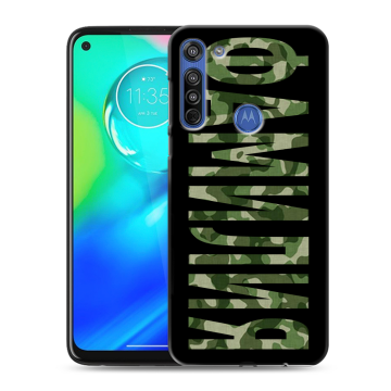 Силиконовый чехол на Motorola Moto G8 с принтом ФАМИЛИЯ