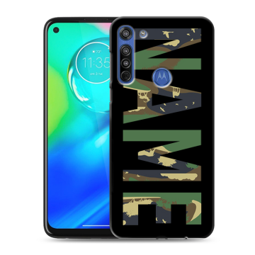 Силиконовый чехол на Motorola Moto G8 с принтом NAME