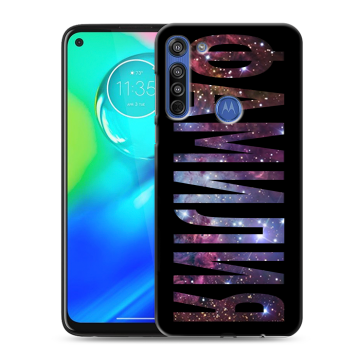 Силиконовый чехол на Motorola Moto G8 с принтом ФАМИЛИЯ