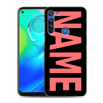 Силиконовый чехол на Motorola Moto G8 с принтом NAME