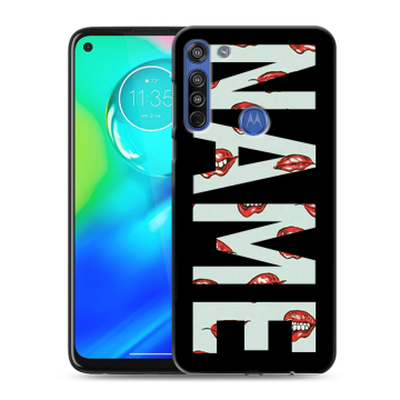 Силиконовый чехол на Motorola Moto G8 с принтом NAME