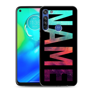Силиконовый чехол на Motorola Moto G8 с принтом NAME