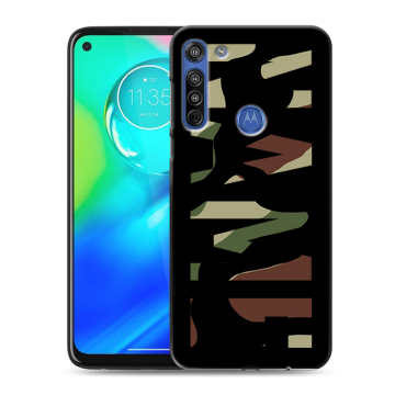 Силиконовый чехол на Motorola Moto G8 с принтом NAME