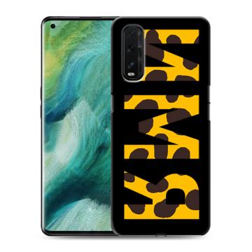 Силиконовый противоударный чехол на OPPO Find X2 с принтом ИМЯ