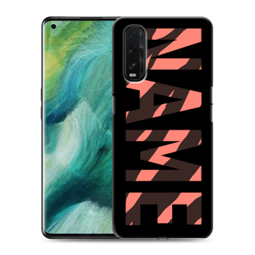 Силиконовый противоударный чехол на OPPO Find X2 с принтом NAME
