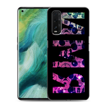 Силиконовый противоударный чехол на OPPO Find X2 с принтом ИМЯ