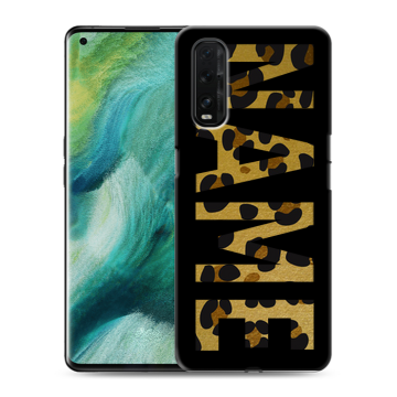 Силиконовый противоударный чехол на OPPO Find X2 с принтом NAME
