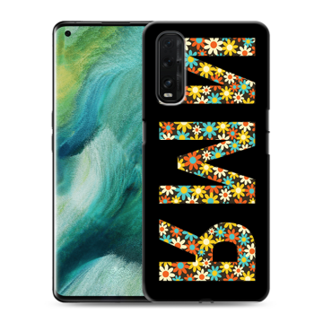 Силиконовый противоударный чехол на OPPO Find X2 с принтом ИМЯ