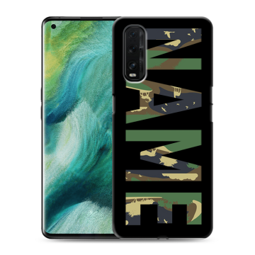 Силиконовый противоударный чехол на OPPO Find X2 с принтом NAME