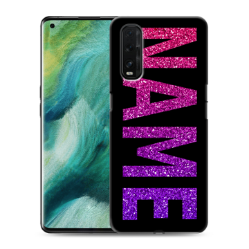 Силиконовый противоударный чехол на OPPO Find X2 с принтом NAME