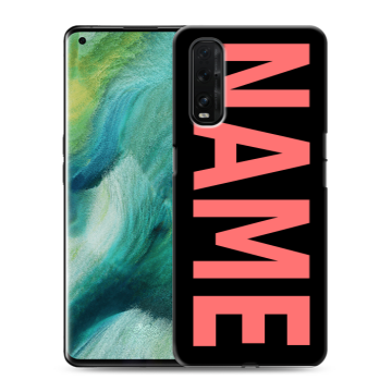 Силиконовый противоударный чехол на OPPO Find X2 с принтом NAME