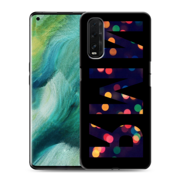 Силиконовый противоударный чехол на OPPO Find X2 с принтом ИМЯ