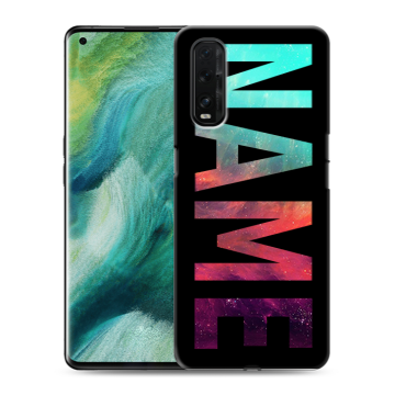 Силиконовый противоударный чехол на OPPO Find X2 с принтом NAME