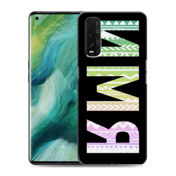 Силиконовый противоударный чехол на OPPO Find X2 с принтом ИМЯ