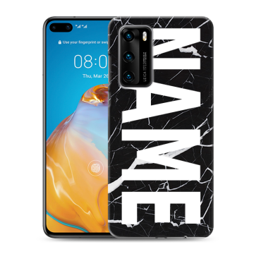 Силиконовый чехол на Huawei P40 с принтом NAME