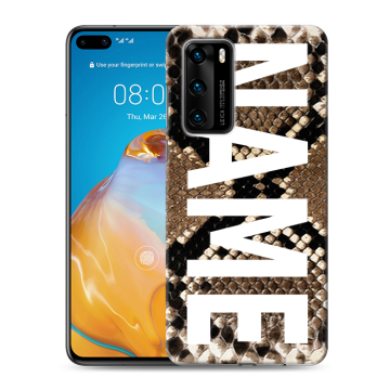 Силиконовый чехол на Huawei P40 с принтом NAME