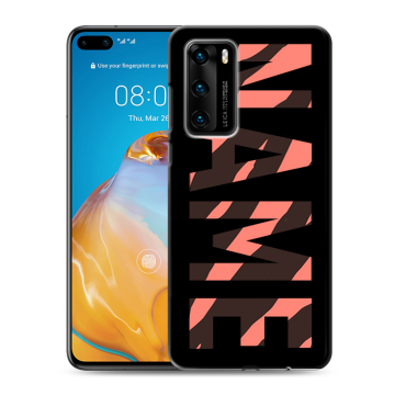 Силиконовый чехол на Huawei P40 с принтом NAME