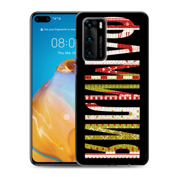 Силиконовый чехол на Huawei P40 с принтом ФАМИЛИЯ