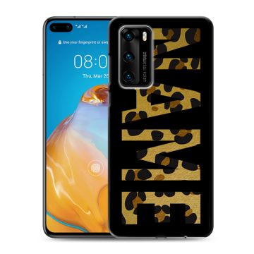 Силиконовый чехол на Huawei P40 с принтом NAME