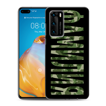 Силиконовый чехол на Huawei P40 с принтом ФАМИЛИЯ