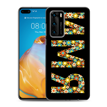 Силиконовый чехол на Huawei P40 с принтом ИМЯ