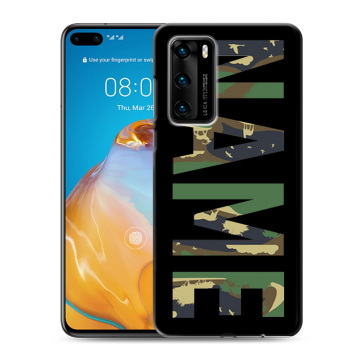 Силиконовый чехол на Huawei P40 с принтом NAME