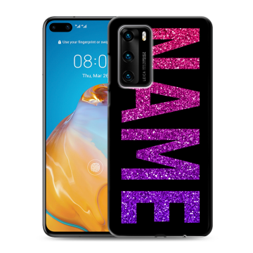 Силиконовый чехол на Huawei P40 с принтом NAME