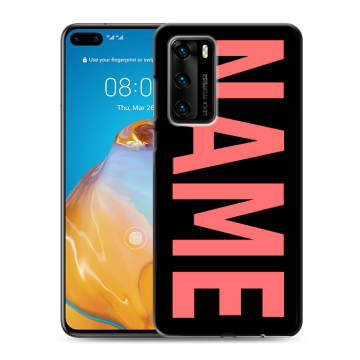Силиконовый чехол на Huawei P40 с принтом NAME