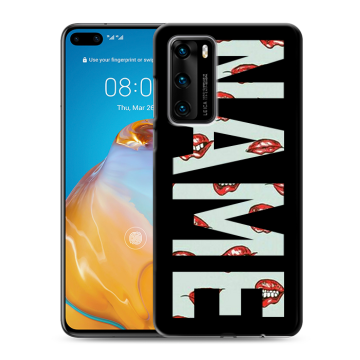 Силиконовый чехол на Huawei P40 с принтом NAME