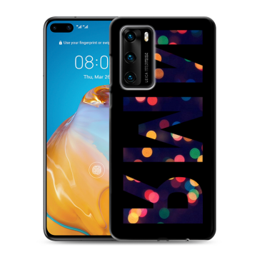Силиконовый чехол на Huawei P40 с принтом ИМЯ