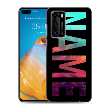 Силиконовый чехол на Huawei P40 с принтом NAME