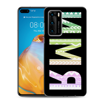 Силиконовый чехол на Huawei P40 с принтом ИМЯ