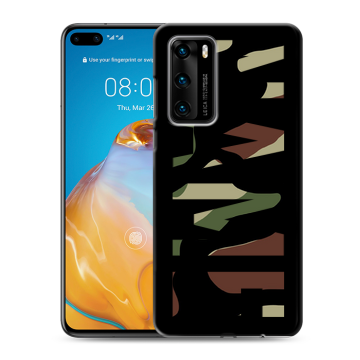 Силиконовый чехол на Huawei P40 с принтом NAME