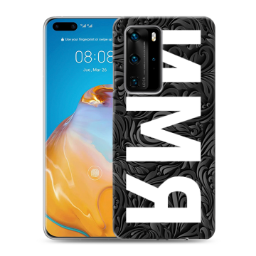 Силиконовый чехол на Huawei P40 Pro с принтом ИМЯ