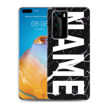 Силиконовый чехол на Huawei P40 Pro с принтом NAME