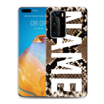 Силиконовый чехол на Huawei P40 Pro с принтом NAME