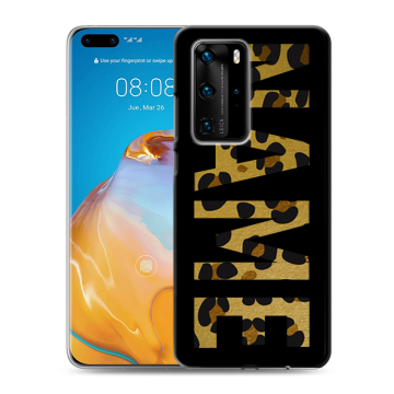 Силиконовый чехол на Huawei P40 Pro с принтом NAME