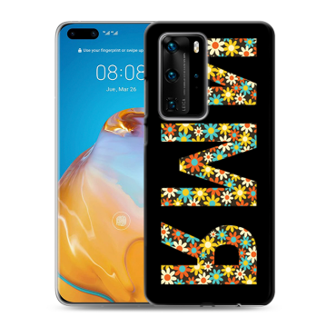 Силиконовый чехол на Huawei P40 Pro с принтом ИМЯ