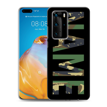 Силиконовый чехол на Huawei P40 Pro с принтом NAME