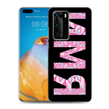 Силиконовый чехол на Huawei P40 Pro с принтом ИМЯ