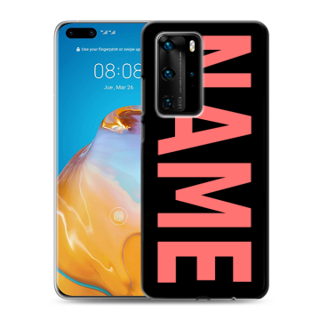 Силиконовый чехол на Huawei P40 Pro с принтом NAME