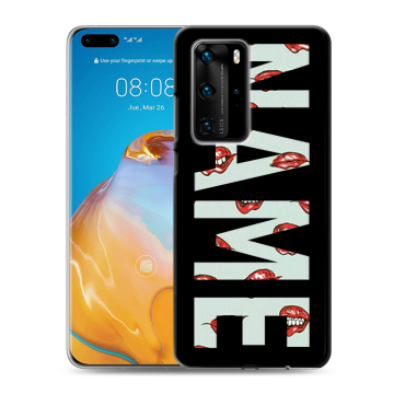 Силиконовый чехол на Huawei P40 Pro с принтом NAME