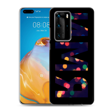 Силиконовый чехол на Huawei P40 Pro с принтом ИМЯ